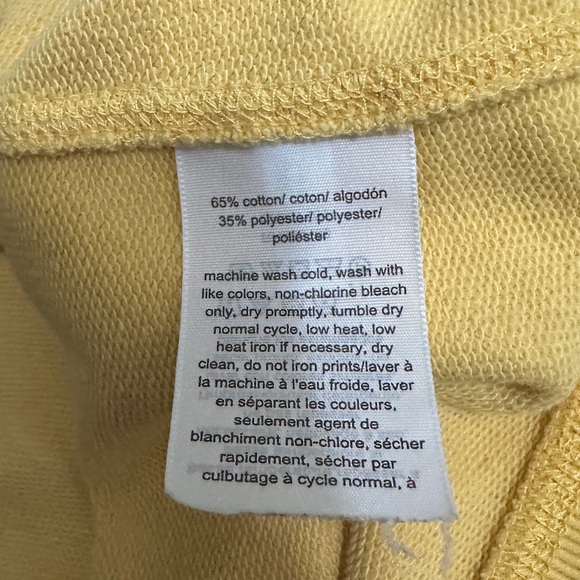 276 Tommy Hilfiger | Unisex Yellow Zip Up Hoodie Sweatshirt Jacket (Size S) - Picture 4 of 12